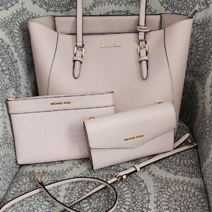 Michael Kors Charlotte 3 In 1 Large Tote Bag Light Pink